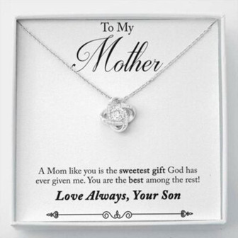 Mom Necklace, To My Mother Among The Rest , So Love Knot Necklace Gift - Thegiftio UK
