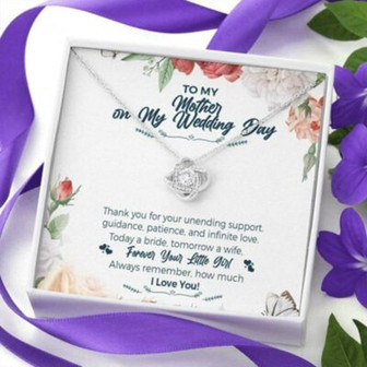 Mom Necklace, To My Mother On My Wedding Day Necklace , Mother Of The Bride Gift From Daughter, Bride - Thegiftio UK