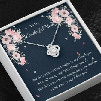 Mom Necklace, To My Wonderful Mom Necklace Gift, Necklace For Mom, Birthday Gift To Mother - Thegiftio UK