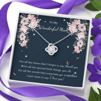 Mom Necklace, To My Wonderful Mom Necklace Gift, Necklace For Mom, Birthday Gift To Mother - Thegiftio UK