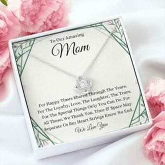 Mom Necklace, To Our Amazing Mom Necklace, Gift For Mom From Daughter Son - Thegiftio UK