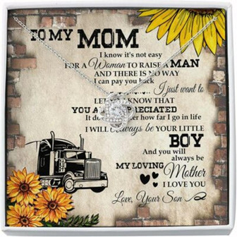 Mom Necklace, Trucker’S Mother Gift To My Loving Mom For Mom - Thegiftio UK