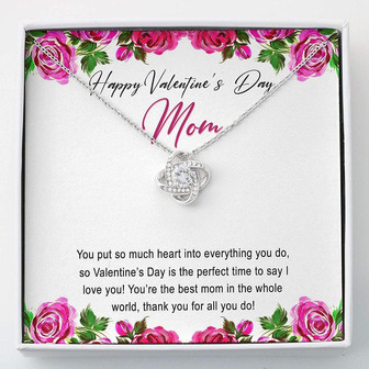 Mom Necklace, Valentine’S Day Gift For Mom Necklace , Love Knots , Necklace With Gift Box - Thegiftio UK