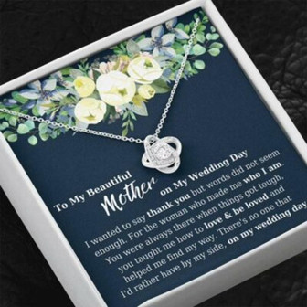 Mom Necklace, Wedding Necklace For Mom, Wedding Gift For My Mom, Mother Gift On My Wedding Day - Thegiftio UK