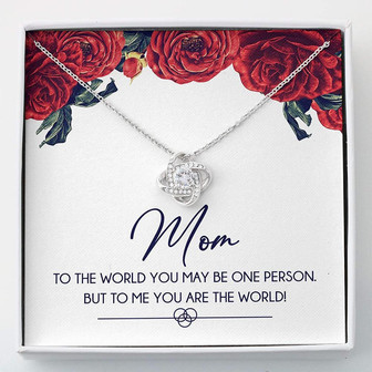 Mom Necklace , You Are The World Gift Mom Lk - Thegiftio UK