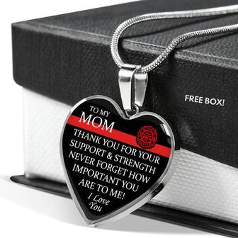 Mom Of Firefighter Son Necklace Gift - My Son Firefighter - Stainless Firefighter, Firefighter Mom Love Knot Necklace, Firefighter Mom Mothers Day Gift, Fire Fighter Mom, Best Firefighter Mom, Firefighter, Mothers Day Gift - Thegiftio UK