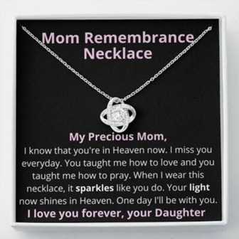 Mom Remembrance Necklace , Remembering Your Mom In Heaven On Mother’S Day - Thegiftio UK