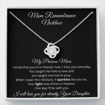 Mom Remembrance Necklace , Remembering Your Mom In Heaven On Mother’S Day - Thegiftio UK
