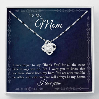 Mom, Thank You I Love You - Love Knot Necklace - Thegiftio UK