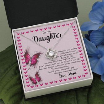 Mom To Daughter - You Will Always Be My Baby Girl - Love Knot Necklace - Thegiftio