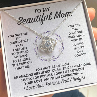 Mom1 Love Knot Necklace Gift For Mom - Thegiftio UK