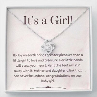 Mommy Necklace, It’S A Baby Girl New Mom Necklace Gift, Gift For New Baby Girl, New Mommy Gift - Thegiftio UK