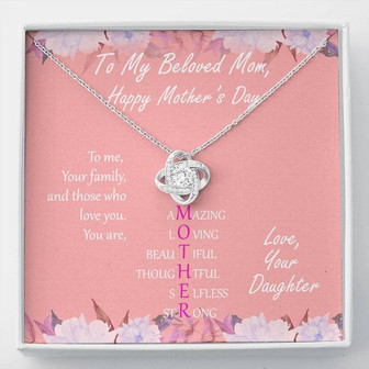 "Mother" - Mother's Day Gift Love Knot Necklace - Thegiftio UK