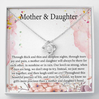 Mother Daughter Gift Necklace, Mother's Day Gift, Mother's Day Necklace, Gifts For Mom, Mom Love Knot Necklace - Thegiftio UK