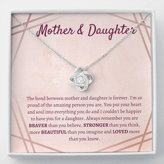 Mother & Daughter Love Knot Necklace - Thegiftio UK
