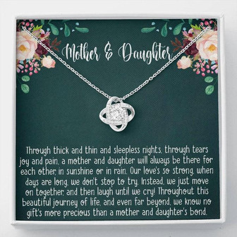 Mother & Daughter Necklace Gift, Mother's Day Gifts For Mom From Daughter, Mom Love Knot Necklace, Birthday Christmas Present - Thegiftio UK