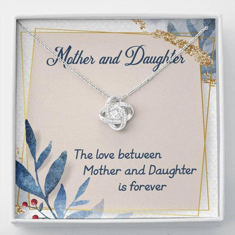 Mother Daughter Necklace,Mother Daughter Jewelry, Mother Necklace Gift, Mom Daughter Love Knot Necklace, Necklace Gift For Mom From Daughter - Thegiftio UK
