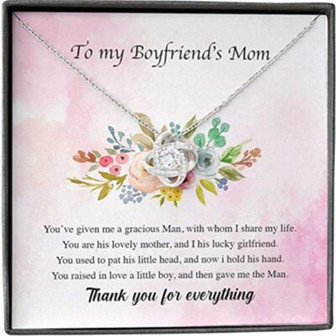 Mother-In-Law Necklace, Boyfriend’S Mom Necklace, Presents For Mother Gifts, Raise Boy Thank - Thegiftio
