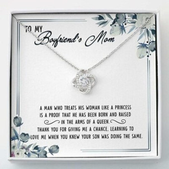 Mother-In-Law Necklace, Boyfriends Mom Necklace, Gift For Boyfriends Mom From Girlfriend - Thegiftio UK