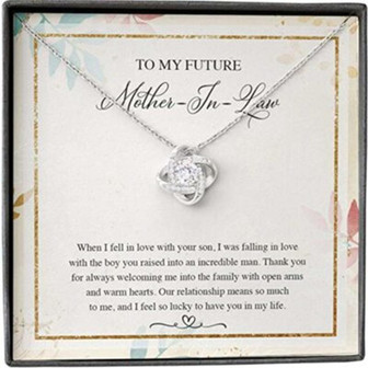 Mother-In-Law Necklace, Future Mother In Law Necklace Gifts, Soon To Be Mother-In-Law Necklace From Girlfriend Bride - Thegiftio UK