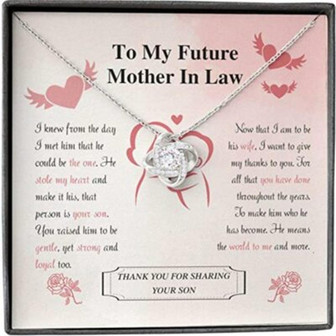 Mother-In-Law Necklace, Future Mother In Law Necklace Gifts, Soon To Be Mother-In-Law Necklace From Girlfriend Bride - Thegiftio UK