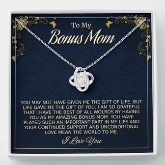 Mother-In-Law Necklace, Gift For Bonus Mom, Necklace For Mother In Law, Stepmom Gift - Thegiftio UK