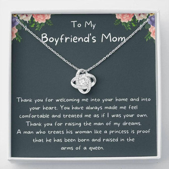 Mother-In-Law Necklace, Gift For Boyfriend’S Mom, Boyfriend’S Mom Gift, Boyfriends Mom Birthday Mother’S Day Necklace - Thegiftio UK