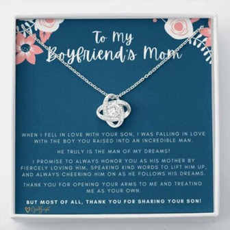 Mother-In-Law Necklace, Gift To My Boyfriend, Mom Necklace Gift For Boyfriend, Mom Birthday - Thegiftio UK