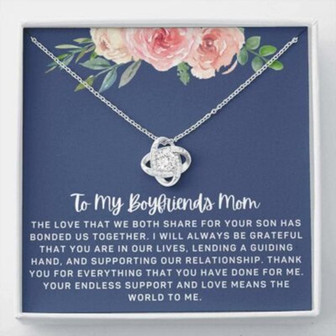Mother-In-Law Necklace, Gift To My Boyfriend’S Mom Necklace Gift For Boyfriend’S Mom Birthday - Thegiftio UK