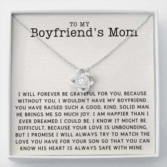 Mother-In-Law Necklace, Gift To My Boyfriend’S Mom Necklace Gift For Boyfriend’S Mom Birthday - Thegiftio UK