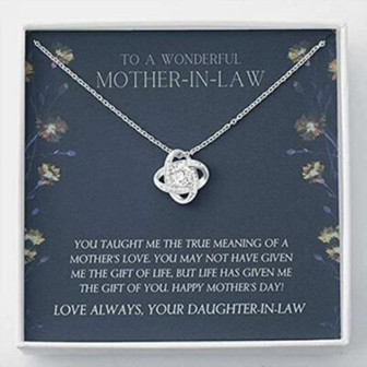 Mother-In-Law Necklace, Mother, Day Necklace Gift For Future Mother In Law From Daughter In Law - Thegiftio UK
