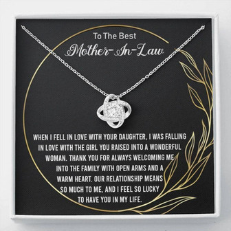 Mother-In-Law Necklace, Mother In Law Gifts From Son In Law, Mother In Law Birthday Mother’S Day Necklace Gifts From Son In Law - Thegiftio UK
