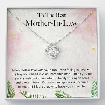 Mother-In-Law Necklace: Mother-In-Law,Love Knot Necklace For Mother-In-Law - Thegiftio UK