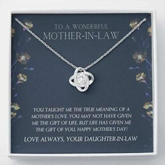 Mother-In-Law Necklace, Mother, Love Necklace, Mother Of The Groom, Mother In Law Gift From Bride - Thegiftio UK