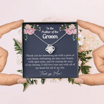 Mother-In-Law Necklace, Mother Of The Groom Gift From Bride, Thank You Mother-In-Law Necklace Gift, Mother-In-Law Gift - Thegiftio UK