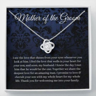 Mother-In-Law Necklace, Mother Of The Groom Gift Necklace, Wedding Gift, Bridal Party, Future Mother-In-Law Gift - Thegiftio UK