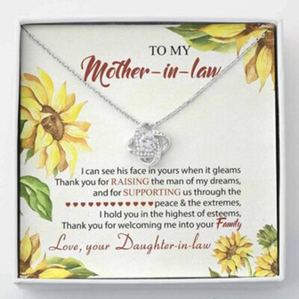 Mother-In-Law Necklace, Necklace For Mother In Law , To My Mother-In-Law Gift Mothers Day - Thegiftio UK
