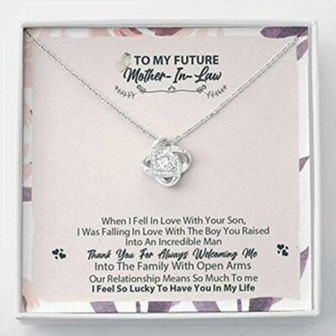Mother-In-Law Necklace, Necklace Gift For Future Mother In Law From Daughter In Law, Thank You For Always Welcoming Me - Thegiftio UK