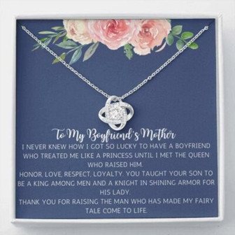 Mother-In-Law Necklace, Necklace Gift To My Boyfriend’S Mom Necklace Gift For My Boyfriend’S Mom - Thegiftio UK