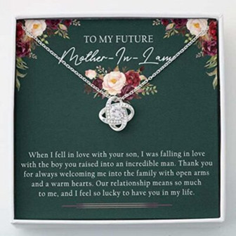 Mother-In-Law Necklace, Necklace To My Future Mother In Law When I Fell In Love With Your Son - Thegiftio UK
