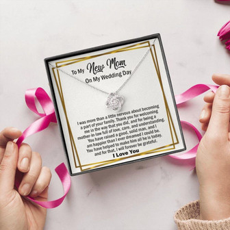 Mother-In-Law Necklace, Sentimental Gift For Future Mother-In-Law On Wedding Day, Gift To New Mom From Bride, Mother Of The Groom Necklace - Thegiftio UK