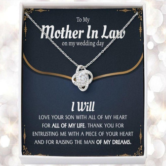 Mother-In-Law Necklace, Sentimental Mother In Law Gift From Bride, Mother In Law Gift For Wedding Day From Daughter In Law - Thegiftio UK