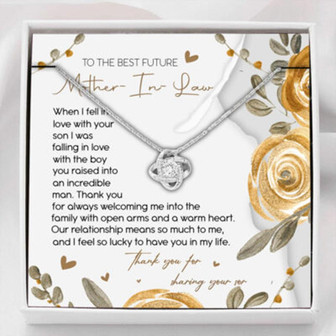 Mother-In-Law Necklace , Thank You To Mother In Law Necklace Gift - Thegiftio UK