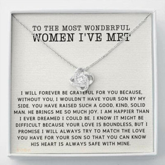Mother-In-Law Necklace, To My Boyfriend’S Mom Necklace Gift, Mother Of The Groom From Bride Wedding - Thegiftio UK