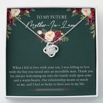 Mother-In-Law Necklace, To My Future Mother-In-Law Love Knots Necklace Gift - Thegiftio UK