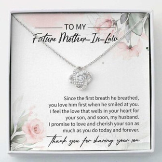 Mother-In-Law Necklace, To My Future Mother-In-Law Necklace To My Mom Gifts On Anniversary, Birthday - Thegiftio UK