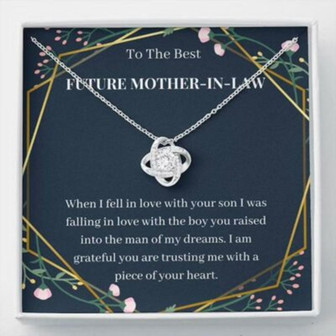 Mother-In-Law Necklace, To My Future Mother-In-Law Necklace Gift From Bride, The Boy You Raised, Bonus Mom Gift - Thegiftio UK