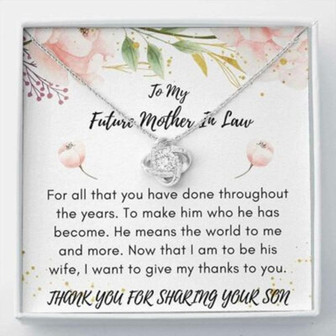 Mother-In-Law Necklace, To My Future Mother In Law Love Knot Necklace Mom From Daughter - Thegiftio UK