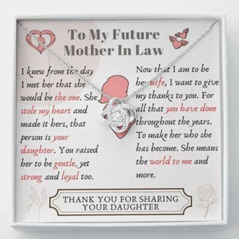 Mother-In-Law Necklace, To My Future Mother In Law Sharing Your Daughter Necklace Mom - Thegiftio UK