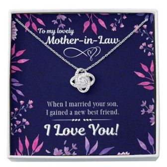 Mother-In-Law Necklace, To My Mother-In-Law Necklace , My New Best Friend Card Necklace - Thegiftio UK